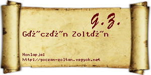 Góczán Zoltán névjegykártya