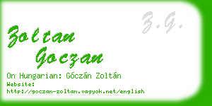 zoltan goczan business card